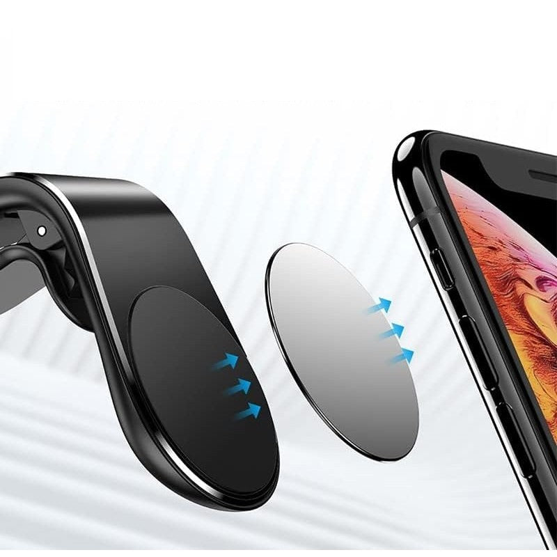 Suport de Telefon, Kadeny, pentru Ventilatie, din ABS si Magnet, 3.8 x 3.7 x 6.2 cm, Universala, Argintiu