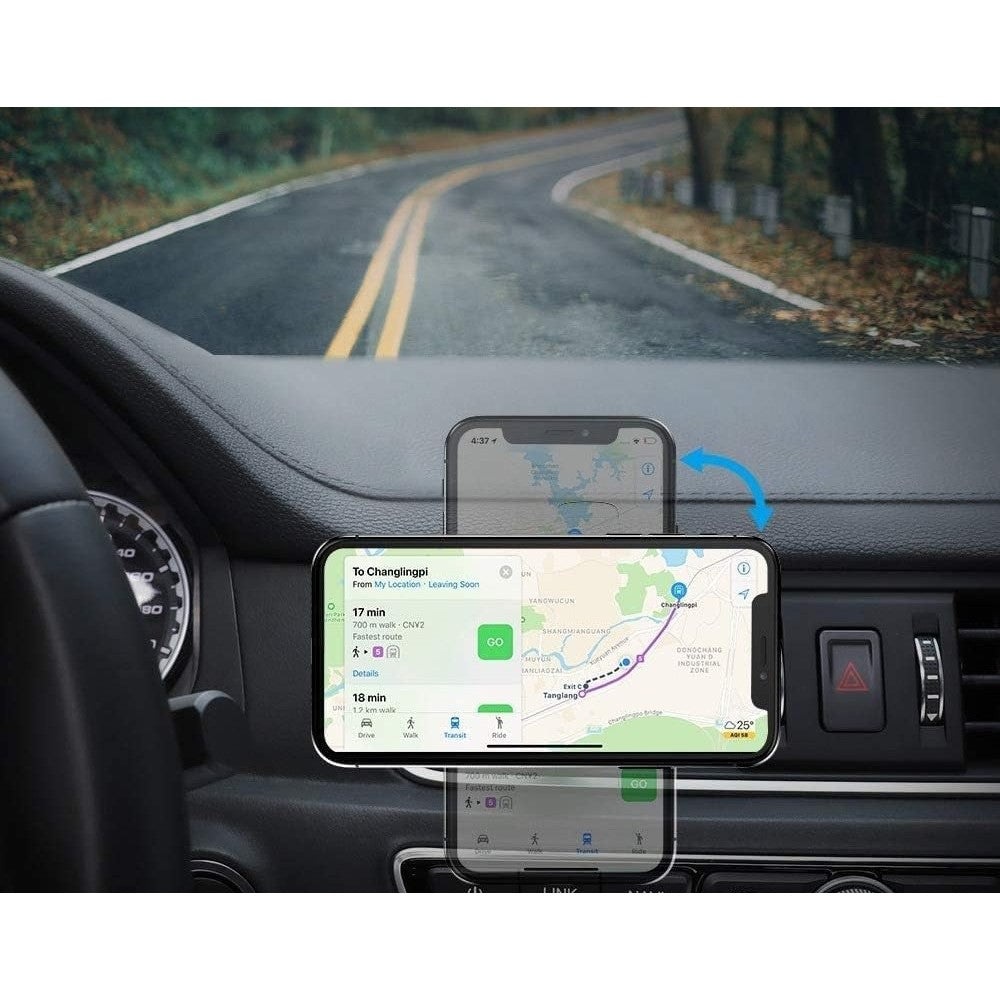 Suport de Telefon, Kadeny, pentru Ventilatie, din ABS si Magnet, 3.8 x 3.7 x 6.2 cm, Universala, Argintiu