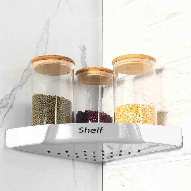 Suport Depozitare, Kadeny, din Plastic, Montare fara Perforatii, pentru Baie/Bucatarie, 28 x 39 x 4.5 cm, Gri