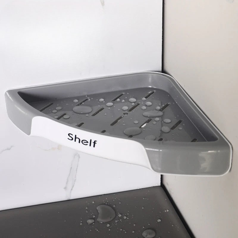 Suport Depozitare, Kadeny, din Plastic, Montare fara Perforatii, pentru Baie/Bucatarie, 28 x 39 x 4.5 cm, Gri