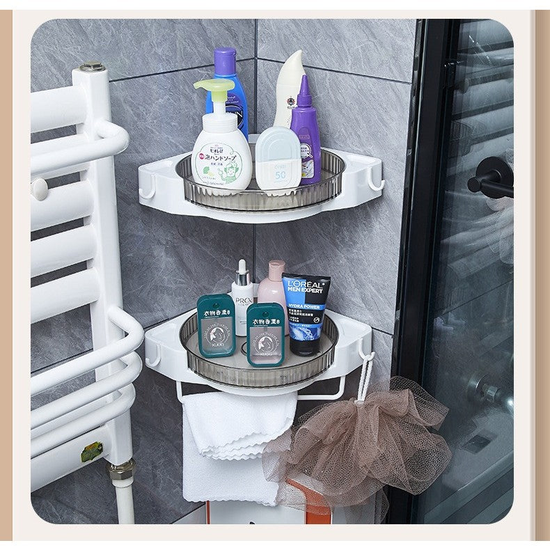 Suport Depozitare, Kadeny, din Plastic, Rotativ 360 grade, Montare fara Perforatii, pentru Baie/Bucatarie, Gri