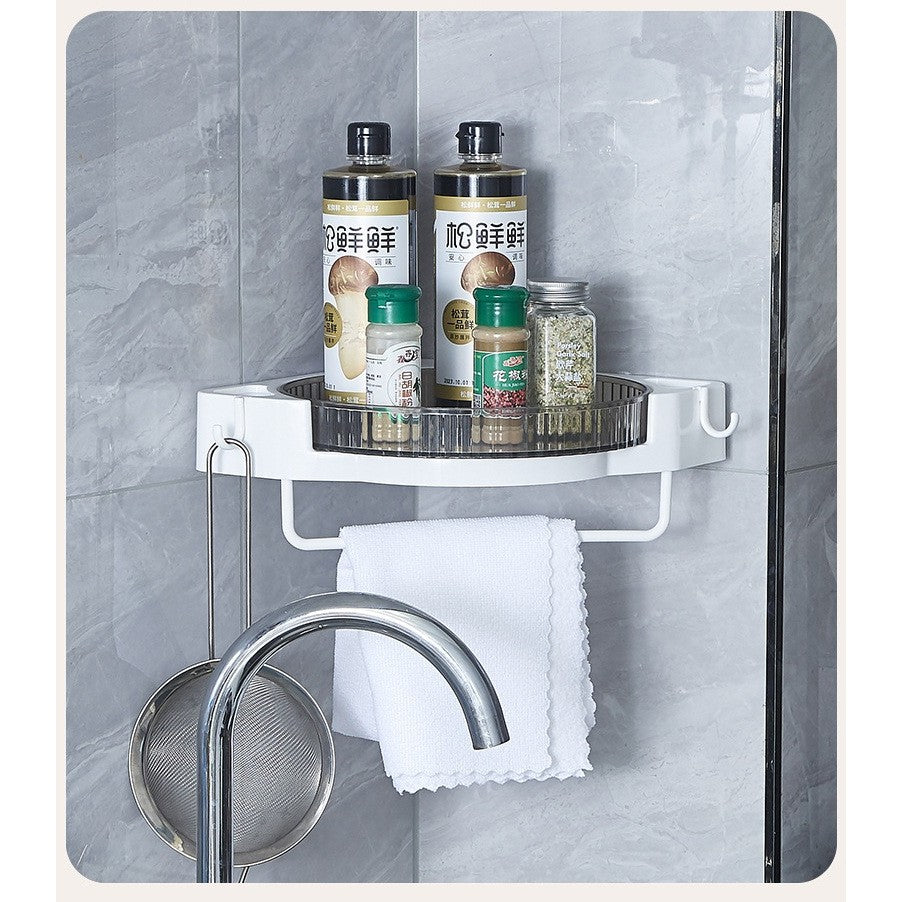 Suport Depozitare, Kadeny, din Plastic, Rotativ 360 grade, Montare fara Perforatii, pentru Baie/Bucatarie, Gri