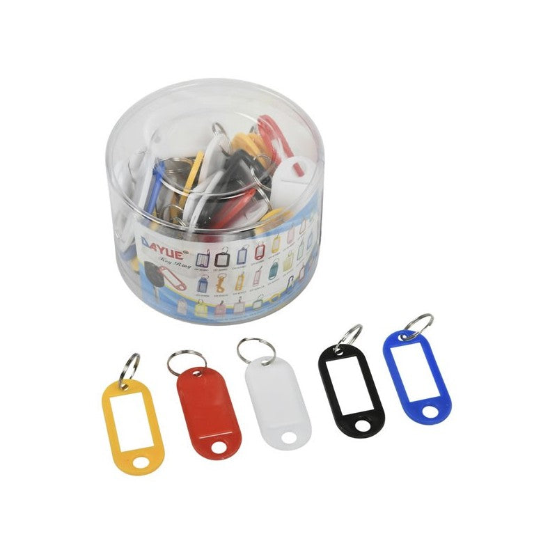 Etichete pentru chei Office Cover 1001, plastic, diverse culori, set 50 buc
