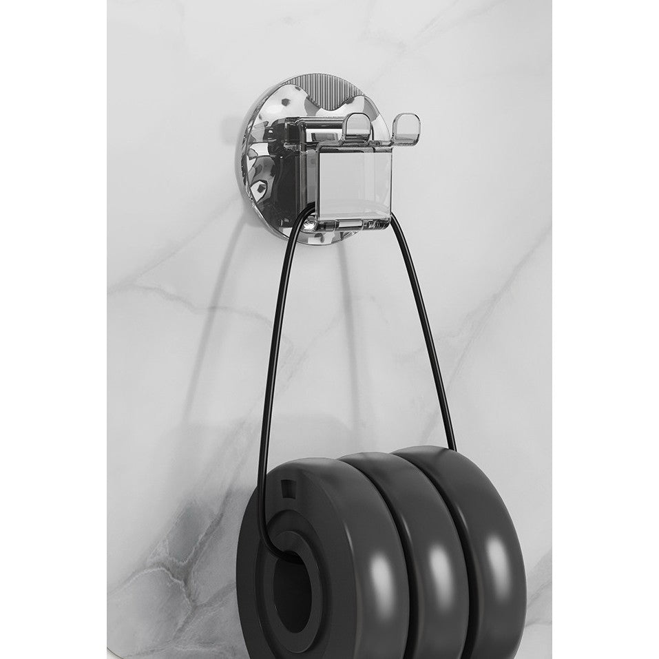 Suport Multifunctional 2 in 1, Pahar si Suport pentru Periuta de Dinti, Kadeny, Plastic, Dimensiune: 10.4 x 7.3 x 7.3 cm, Gri