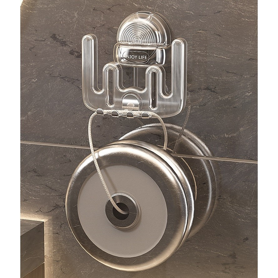 Suport Multifunctional Dublu, Pahar si Suport pentru Periuta de Dinti, Kadeny, Plastic, 11 cm x 11.5 cm, Transparent