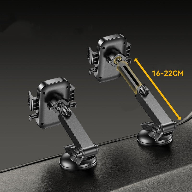 Suport Multifunctional pentru Telefon, Kadeny, Car Holder, Suport Rotativ pentru Telefon cu Ventuza si Prindere pe Parbriz sauu Bord, 19 x 10 x 9 cm, Negru 