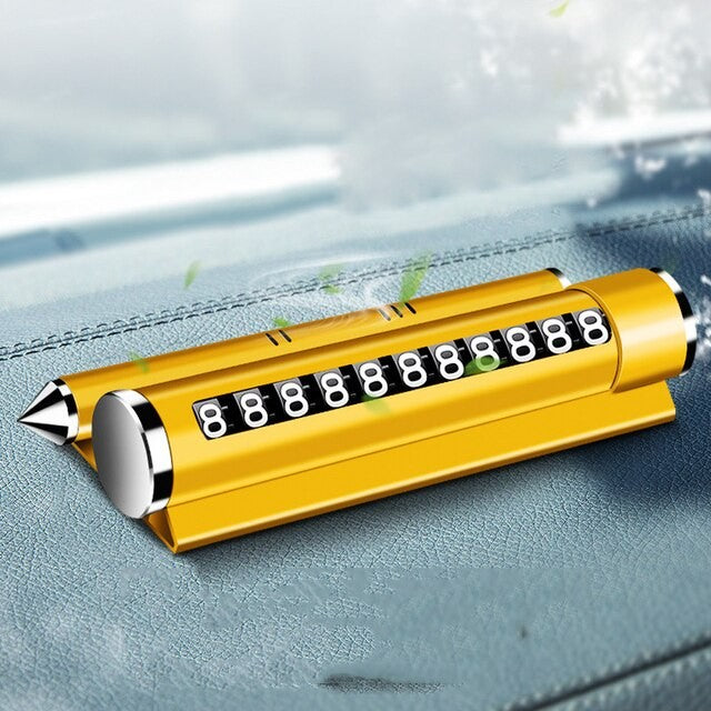 Suport numar de telefon cu odorizant Kadeny pentru parcare Galben