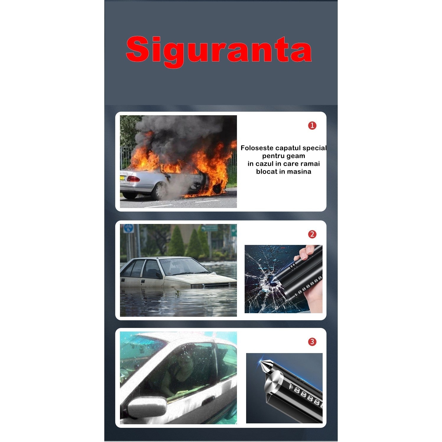 Suport numar de telefon cu odorizant Kadeny pentru parcare Negru