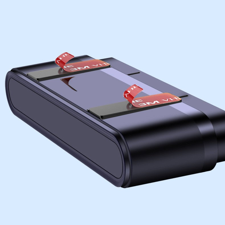 Suport Numar de Telefon pentru Parcare Auto, Kadeny, Suport pentru Numarul de telefon, Banda glisanta pentru Ascundere, Banda Adeziva Inclusa, 120 x 48 x 24 mm, Cifre Verzi, Negru Mat