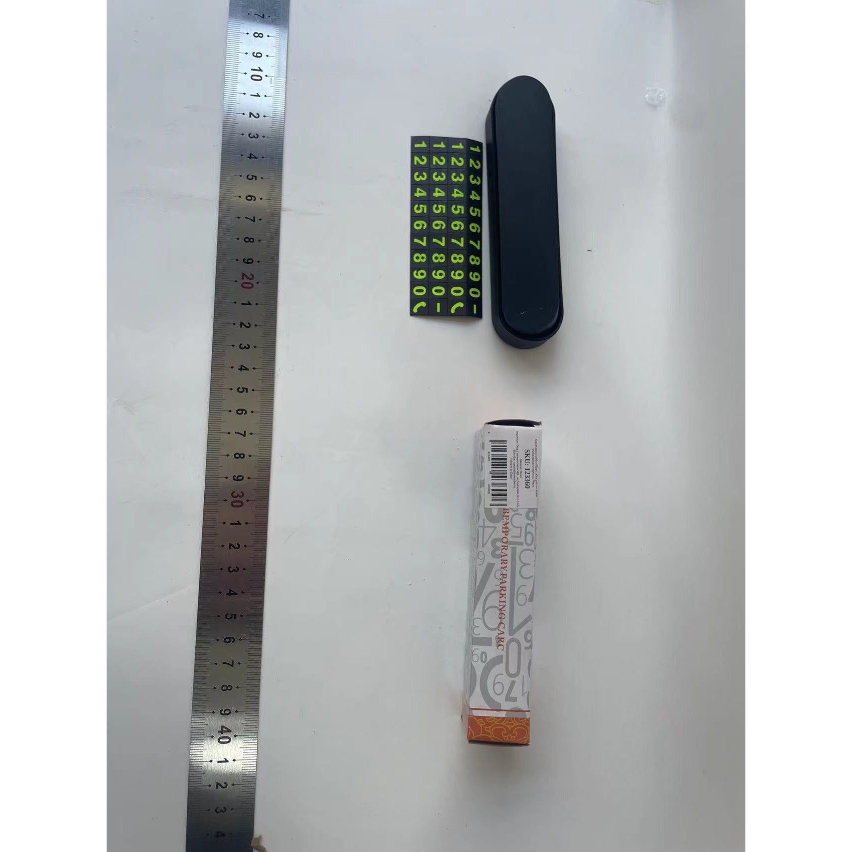 Suport numar telefon Kadeny, afisaj parcare numar telefon/parcare temporara, Negru