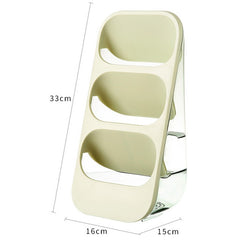 Suport - Organizator pentru Tacamuri, Kadeny, 3 Compartimente, Suport pentru Cosmetica, Ustensile, Material PP Durabil, 33 x 16 x 15 cm Verde