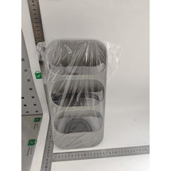 Suport - Organizator pentru Tacamuri, Kadeny, 3 Compartimente, Suport pentru Cosmetica, Ustensile, Material PP Durabil, 33 x 16 x 15 cm Gri