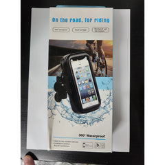 Suport husa telefon mobil Kaveny pentru bicicleta si motocicleta, rezistent apa si socuri, touchscreen, 360 rotativ, negru, marime L ≤ 5.5 inch