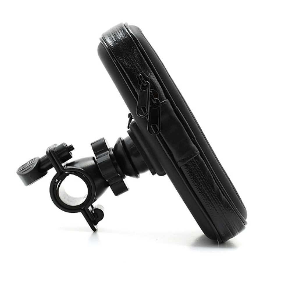 Suport husa telefon mobil Kaveny pentru bicicleta si motocicleta, rezistent apa si socuri, touchscreen, 360 rotativ, negru, 4.8 - 5.4 inch