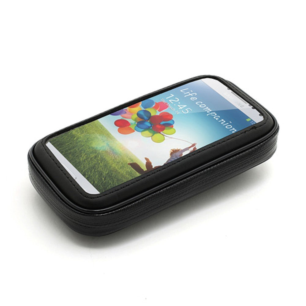 Suport husa telefon mobil Kaveny pentru bicicleta si motocicleta, rezistent apa si socuri, touchscreen, 360 rotativ, negru, 4.8 - 5.4 inch
