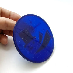 Suport pentru Pahar, Kadeny, Model Om de Zapada, din PVC, 10 cm, Rezistent la Caldura, Albastru