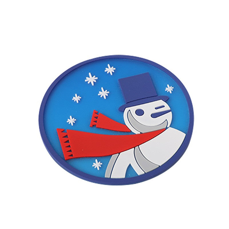 Suport pentru Pahar, Kadeny, Model Om de Zapada, din PVC, 10 cm, Rezistent la Caldura, Albastru