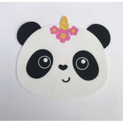 Suport pentru Pahar, Kadeny, Model Urs Panda, din PVC, 18.5x16 cm, Rezistent la Caldura, Alb/Negru