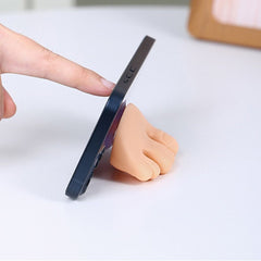 Suport de Baie, Kadeny, Multifunctional, pentru Periute/Cabluri, din PVC, cu Ventuza, Model Picior, 4 x 6.5 cm, Crem