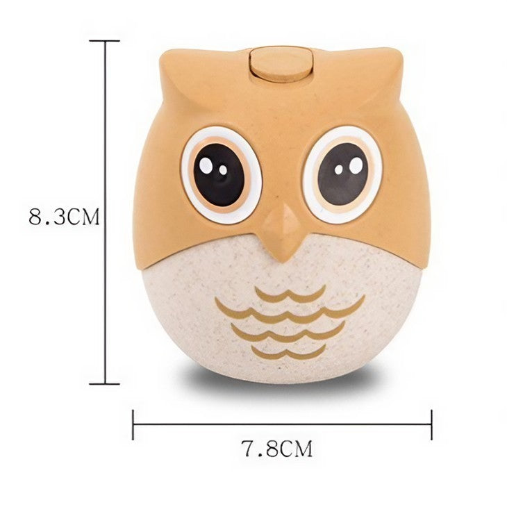 Suport pentru Scobitori, Kadeny, Model Bufnita, Multifunctional, 8.3x7.8 cm, Portocaliu