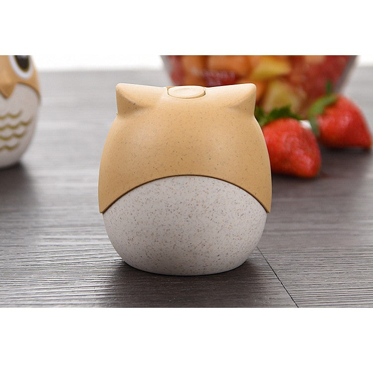 Suport pentru Scobitori, Kadeny, Model Bufnita, Multifunctional, 8.3x7.8 cm, Portocaliu