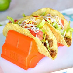 Suport pentru Taco, Kadeny, Model Autobuz, 14 x 7.5 x 6.5 cm, din PP, Portocaliu