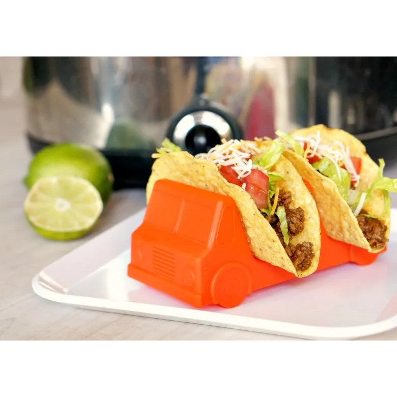 Suport pentru Taco, Kadeny, Model Autobuz, 14 x 7.5 x 6.5 cm, din PP, Portocaliu