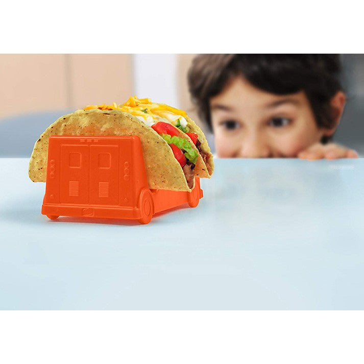 Suport pentru Taco, Kadeny, Model Autobuz, 14 x 7.5 x 6.5 cm, din PP, Portocaliu