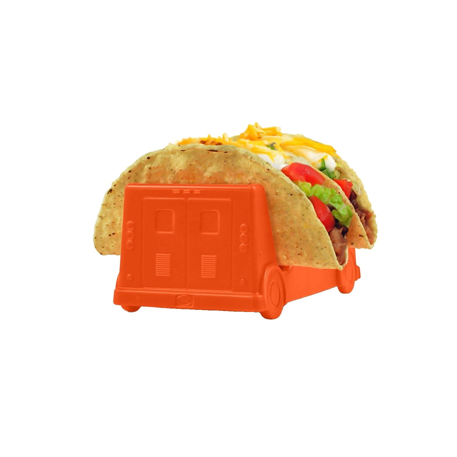 Suport pentru Taco, Kadeny, Model Autobuz, 14 x 7.5 x 6.5 cm, din PP, Portocaliu