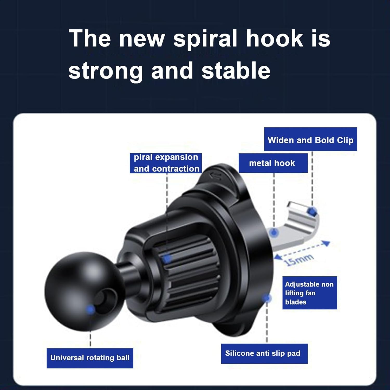 Suport Auto pentru Telefon, Kadeny, MagSafe, cu Magnet, Prindere Grila de Ventilatie, Detalii Fine, Rotativ 360 de Grade, Plastic Magnet Silicon, 5.1x3.9 cm, Negru Argintiu