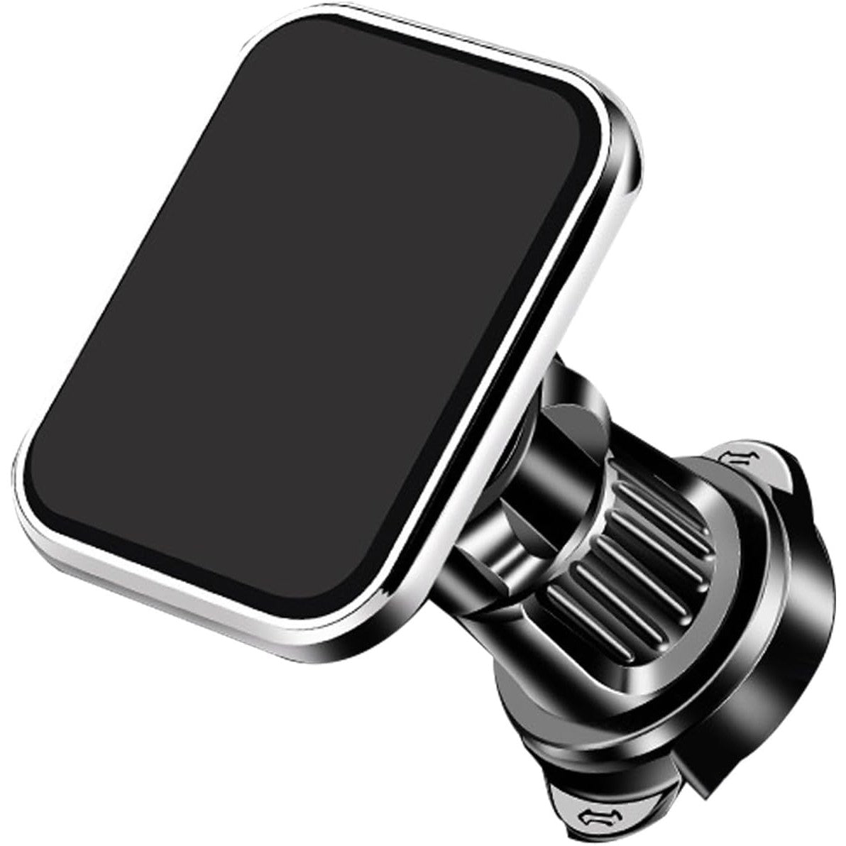 Suport Auto pentru Telefon, Kadeny, MagSafe, cu Magnet, Prindere Grila de Ventilatie, Detalii Fine, Rotativ 360 de Grade, Plastic Magnet Silicon, 5.1x3.9 cm, Negru Argintiu