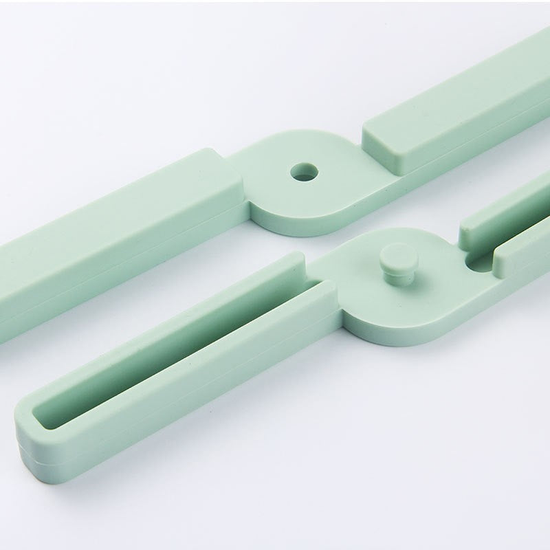 Suport pliabil din silicon pentru vase fierbinti Kadeny, portabil, usor de depozitat, rezistent la temperaturi foarte ridicate, 14.5 x 7.5 x 1.6 cm, antialunecare, verde