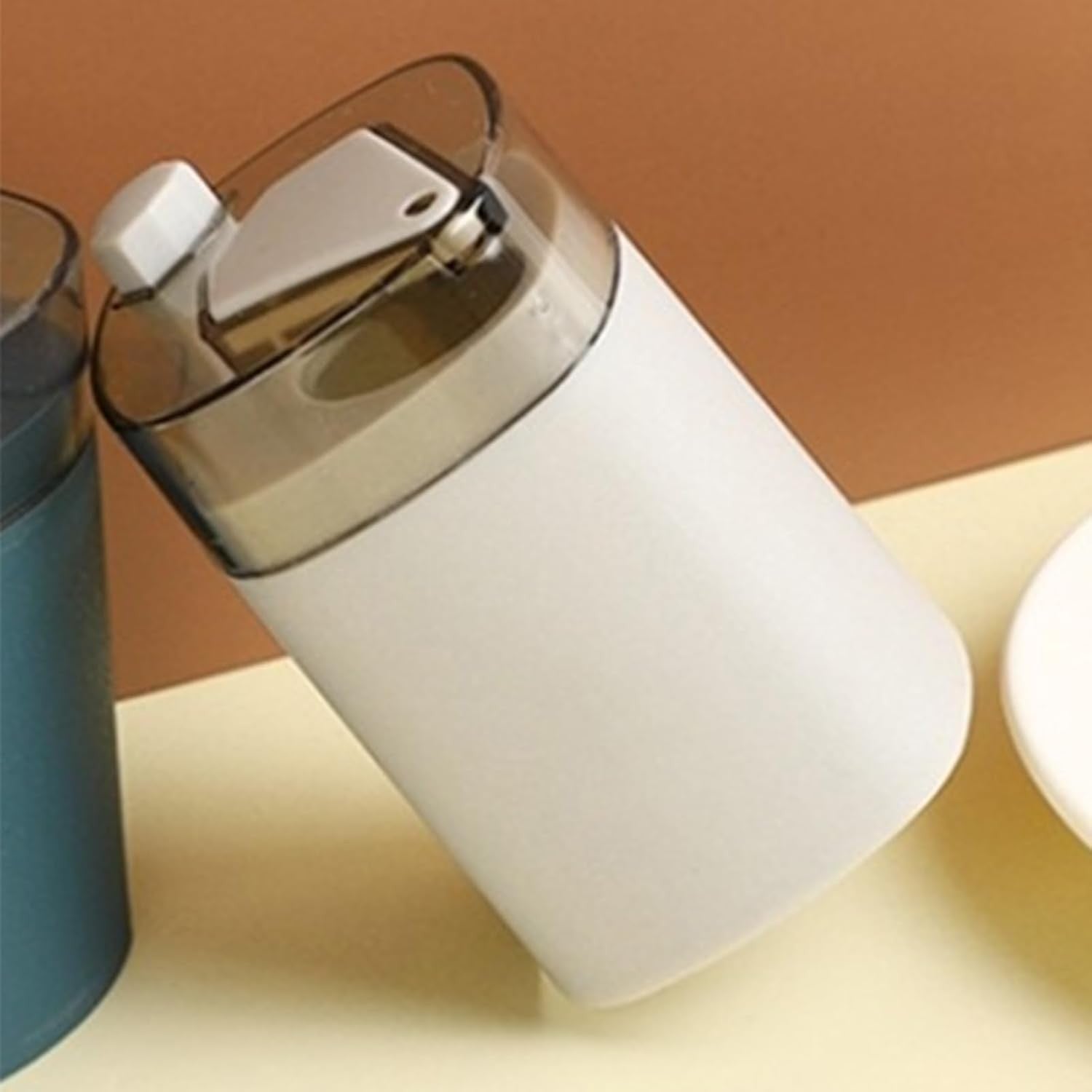 Suport Scobitori, Kadeny, Automat, cu Buton si Capac, din PP, 9.5x6 cm, Gri