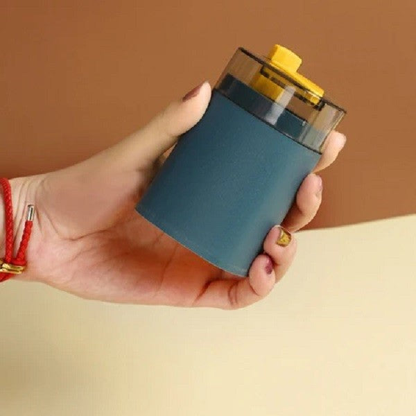 Suport Scobitori, Kadeny, Automat, cu Buton si Capac, din PP, 9.5x6 cm, Albastru