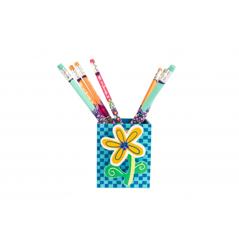 Suport instrumente de scris CNX ZS1042, lemn, floare, diverse modele