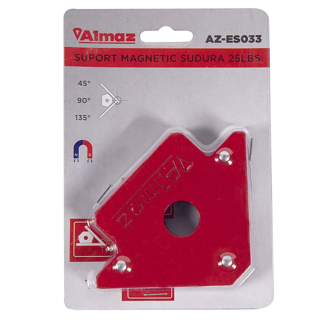 Suport sudura Almaz, magnetic, hexagonal, capacitate maxima ridicare 11.3 Kg