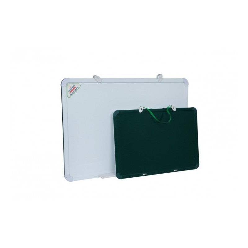 Tabla magnetica cu 2 fete CNX, 90x120cm, alb, verde, pentru perete