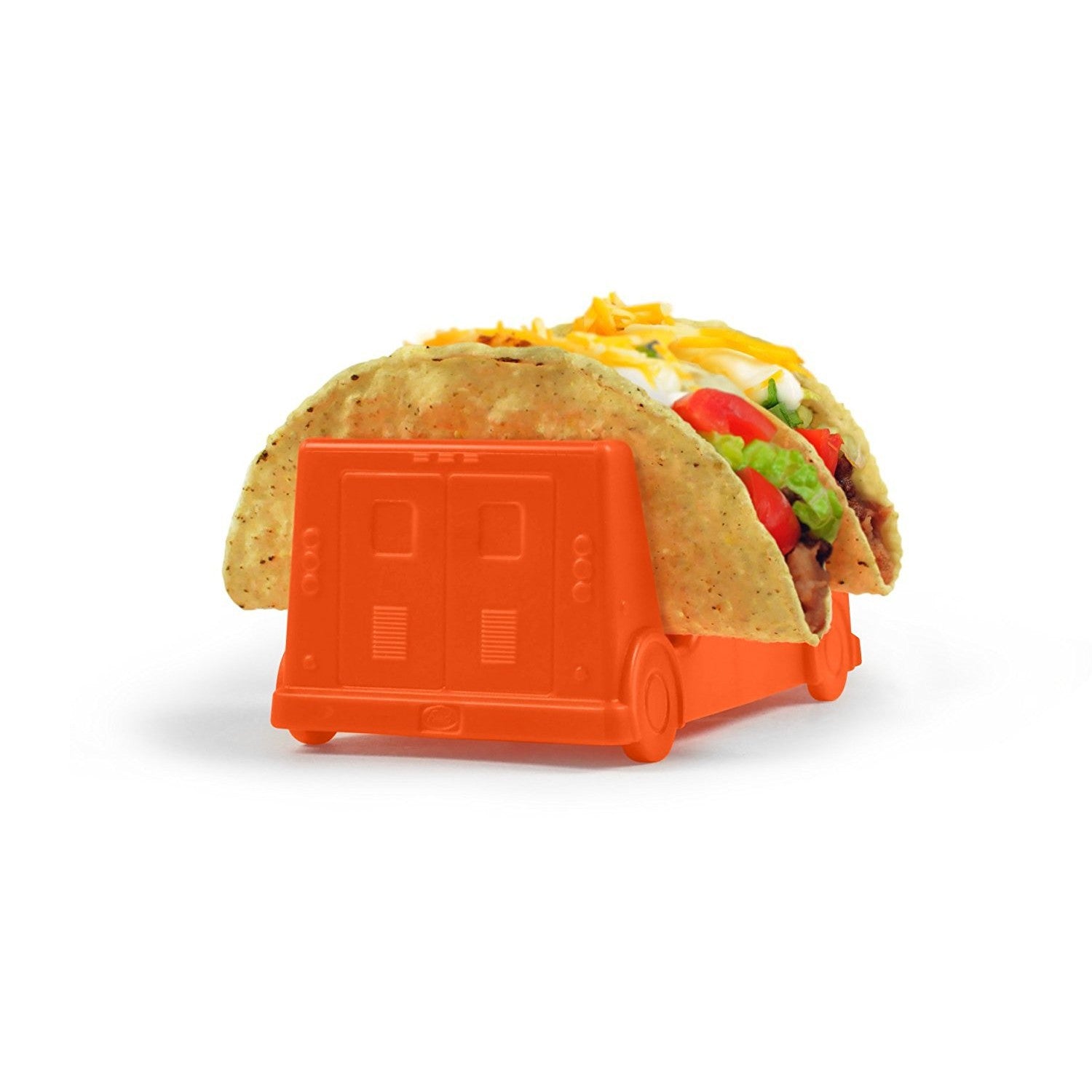 Suport pentru Taco, Kadeny, Model Autobuz, 14 x 7.5 x 6.5 cm, din PP, Portocaliu