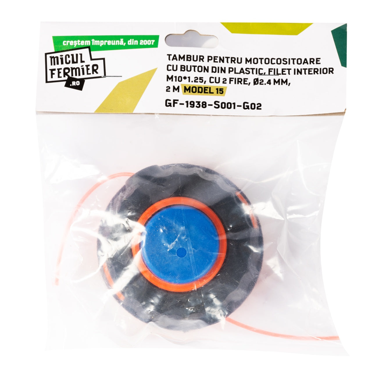 Tambur Micul Fermier, M10*1.25 2F 2.4mm*2m BP Model15