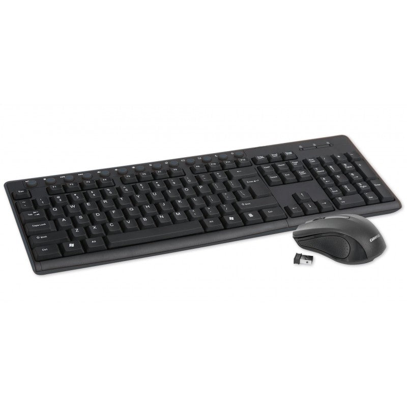 Set wireless - tastatura multimedia + mouse 1200dpi Omega OKM071B, negru