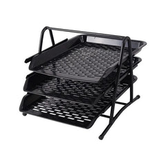 Tavita documente Ark 1800, 3 nivele, cadru metalic, plastic, negru