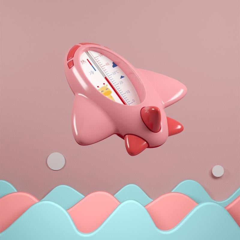 Termometru pentru Baie, Kadeny, Plutitor, Rezistent la apa, Multifunctional, Model Avion, 11x10x4 cm, Roz