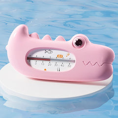 Termometru pentru Baie, Kadeny, Plutitor, Rezistent la apa, Multifunctional, Model Crocodil, 2.7x6.5x3.7 cm, Roz