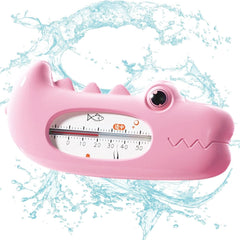 Termometru pentru Baie, Kadeny, Plutitor, Rezistent la apa, Multifunctional, Model Crocodil, 2.7x6.5x3.7 cm, Roz