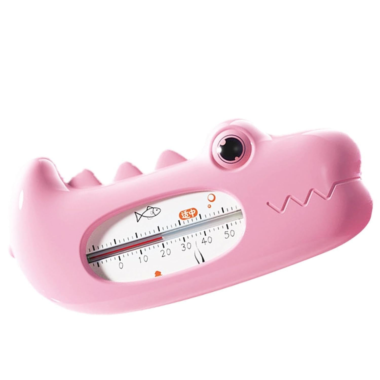 Termometru pentru Baie, Kadeny, Plutitor, Rezistent la apa, Multifunctional, Model Crocodil, 2.7x6.5x3.7 cm, Roz
