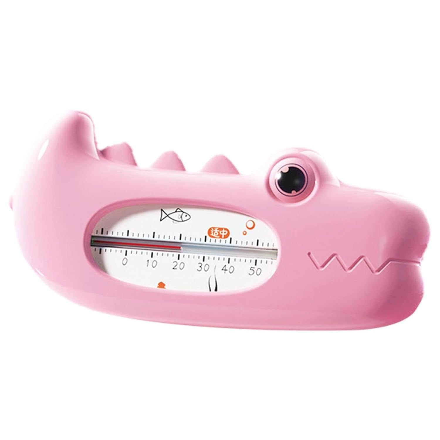 Termometru pentru Baie, Kadeny, Plutitor, Rezistent la apa, Multifunctional, Model Crocodil, 2.7x6.5x3.7 cm, Roz
