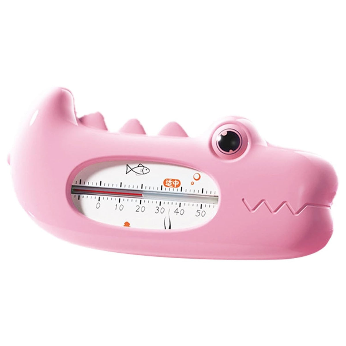 Termometru pentru Baie, Kadeny, Plutitor, Rezistent la apa, Multifunctional, Model Crocodil, 2.7x6.5x3.7 cm, Roz
