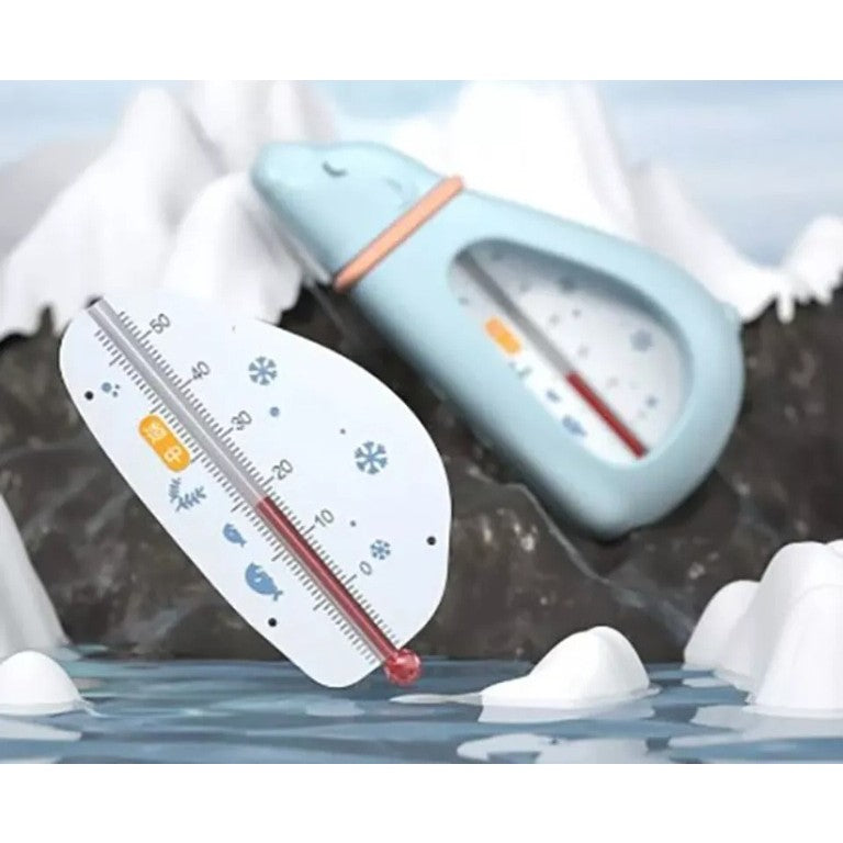 Termometru pentru Baie, Kadeny, Plutitor, Rezistent la apa, Multifunctional, Model Urs Polar, 15x7.5x4 cm, Albastru