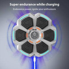 Tinta Lovituri Box Montabil pe Perete, Kadeny, Gri, Difuzor, Bluetooth, Iluminare LED, 41.5 x 6.5 x 42 cm, Manusi Incluse