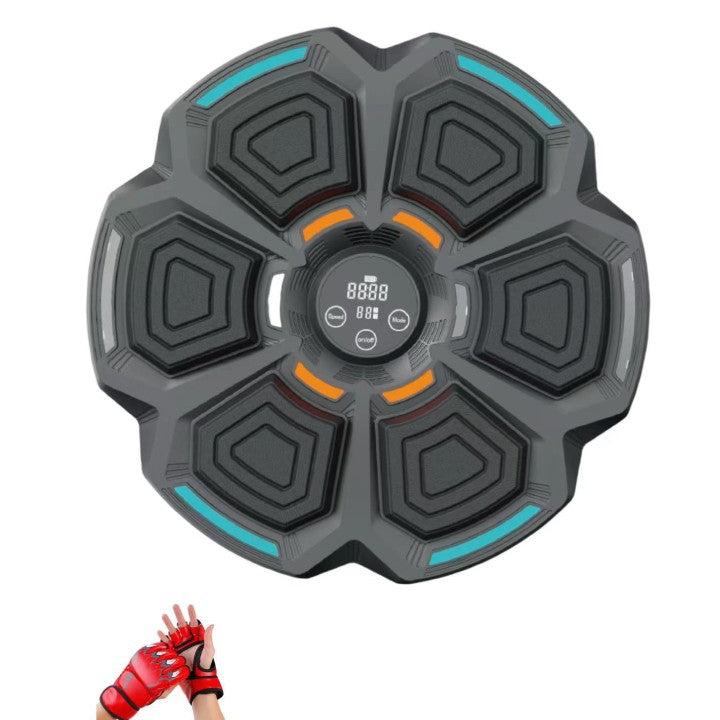 Tinta Lovituri Box Montabil pe Perete, Kadeny, Negru, Difuzor, Bluetooth, Iluminare LED, 41.5 x 6.5 x 42 cm, Manusi Incluse